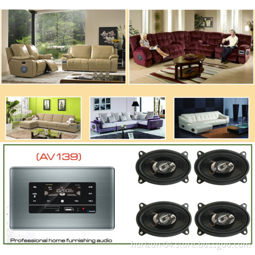 AV139 Furniture Audio with Bluetooth, Touch Screen and a Pair of 6-Inch Speaker (AV139)